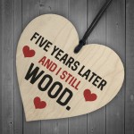 Funny 5th Anniversary Gift For Wife Husband Heart Gift For Him