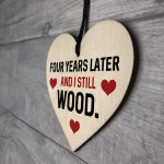 Funny 4th Anniversary Gift For Wife Husband Heart Gift For Him