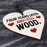 Funny 4th Anniversary Gift For Wife Husband Heart Gift For Him