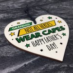 Grandad Gifts For Fathers Day Wood Heart Superhero Theme