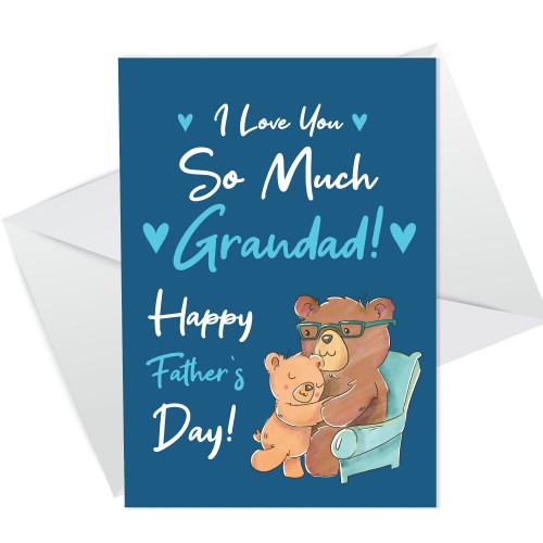Happy Fathers Day Card For Grandad Him Father's Day Card 