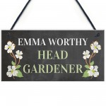 Personalised Head Gardener Sign Funny Gardener Gifts Funny Sign