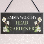 Personalised Head Gardener Sign Funny Gardener Gifts Funny Sign