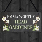 Personalised Head Gardener Sign Funny Gardener Gifts Funny Sign