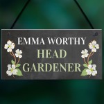 Personalised Head Gardener Sign Funny Gardener Gifts Funny Sign