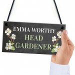Personalised Head Gardener Sign Funny Gardener Gifts Funny Sign