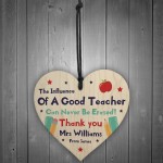 Personalised Teacher Gifts Wood Heart Cute Thank You Gift