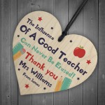 Personalised Teacher Gifts Wood Heart Cute Thank You Gift