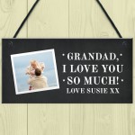 Personalised Grandad Gift Plaque Hanging Grandparent Gift