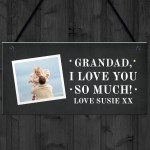 Personalised Grandad Gift Plaque Hanging Grandparent Gift