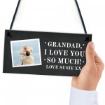 Personalised Grandad Gift Plaque Hanging Grandparent Gift