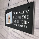 Personalised Grandad Gift Plaque Hanging Grandparent Gift