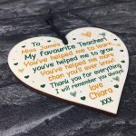 Teacher Gifts Wooden Heart Thank You Gift For Teacher Assistant