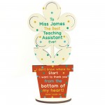 Teacher Gifts Personalised Flower BEST TEACHING ASSISTANT