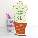 Teacher Gifts Personalised Flower BEST TEACHING ASSISTANT