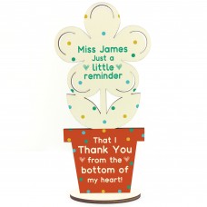 THANK YOU Gift For Teacher Assistant Mentor Wood Flower