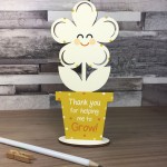 Special Thank You Gift For Friend Teacher Flower Sign Keepsake