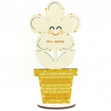 Personalised Teacher Gift Quirky Thank You Gift Poem Flower Gift