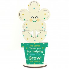 Personalised Teacher Gift Cute Thank You Gift Wood Flower
