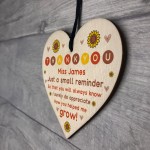 Thank You Teacher Gift Personalised Heart Teaching Assistant
