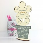 Special Teacher Gifts Personalised Wood Flower Thank You Teacher