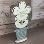 Special Teacher Gifts Personalised Wood Flower Thank You Teacher