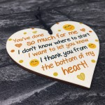 Teacher Gift Poem Thank You Gift Hanging Heart Friendship Mentor