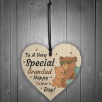 Cute Fathers Day Gift For Grandad Wood Heart Grandparent Gift