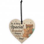 Cute Fathers Day Gift For Grandad Wood Heart Grandparent Gift
