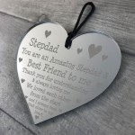 Fathers Day Gift Engraved Plaque Step-Dad Birthday Thank You