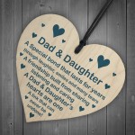 Dad And Daughter Gift Hanging Heart Fathers Day Birthday Gift