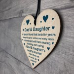 Dad And Daughter Gift Hanging Heart Fathers Day Birthday Gift
