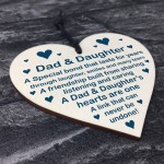 Dad And Daughter Gift Hanging Heart Fathers Day Birthday Gift