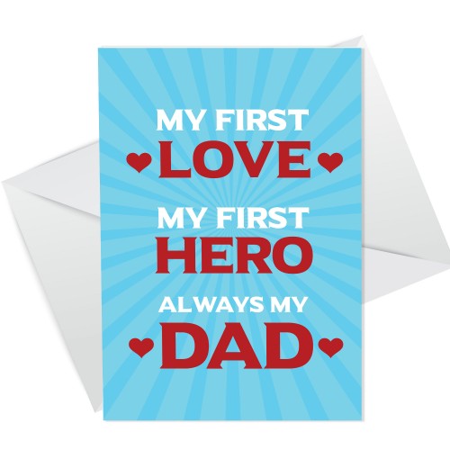Dad Daddy Card For Fathers Day Birthday Cute A6 Card