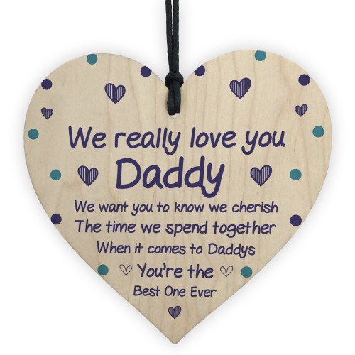 Fathers Day Gifts For Dad Daddy Birthday Gift Present Wood Heart