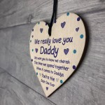 Fathers Day Gifts For Dad Daddy Birthday Gift Present Wood Heart