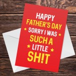Funny Rude Fathers Day Card For Dad Novelty Cheeky Cards