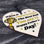 Fathers Day Gifts For Dad Daddy Father Wood Heart Thank You