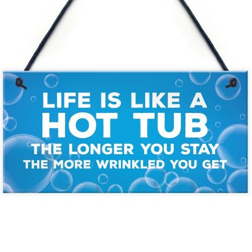 Funny Joke Hot Tub Sign Hanging Door Wall Sign Home Decor