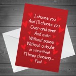 Anniversary Valentines Day Greetings Card For Boyfriend Husband 