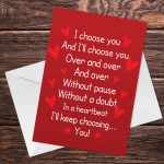 Anniversary Valentines Day Greetings Card For Boyfriend Husband 