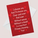 Anniversary Valentines Day Greetings Card For Boyfriend Husband 