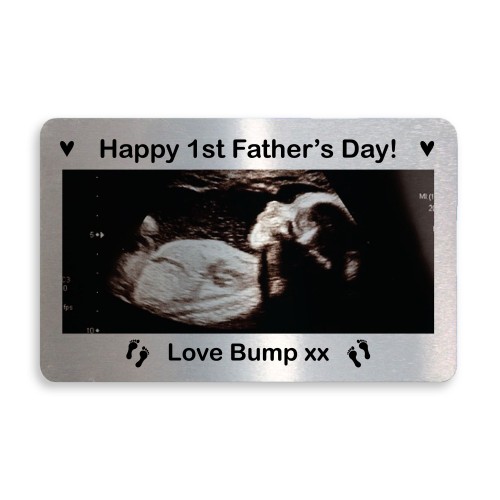 1st Fathers Day Gift From Bump Personalised Wallet Card New Dad