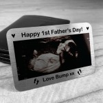 1st Fathers Day Gift From Bump Personalised Wallet Card New Dad