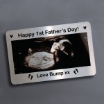 1st Fathers Day Gift From Bump Personalised Wallet Card New Dad