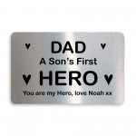 Dad Gift From Son First Hero Gift Personalised Wallet Card