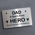 Dad Gift From Son First Hero Gift Personalised Wallet Card