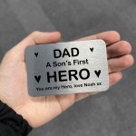 Dad Gift From Son First Hero Gift Personalised Wallet Card