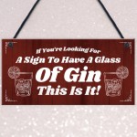 Novelty Gin Bar Signs Hanging Door Wall Sign Home Bar Pub Plaque