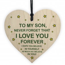 Special Gift For Son Wood Heart Son Birthday Gift Novelty Gift